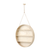 ferm LIVING - The Round Dorm Wall Shelf - beech natural/leather string/7cm/Ø 55cm