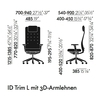 Vitra - ID Trim L Citterio - Chaise bureau accoud. 3D - dessin au trait