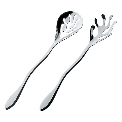 Alessi - Mediterraneo Salatbesteck - edelstahl/glänzend poliert
