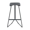 ClassiCon - Triton barkruk - zwart/leder/onderstel poeder gecoat