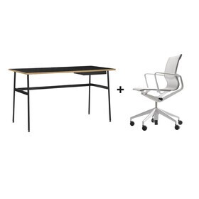 Vitra - Aktionsset Journal Schreibtisch + Physix Bürostuhl