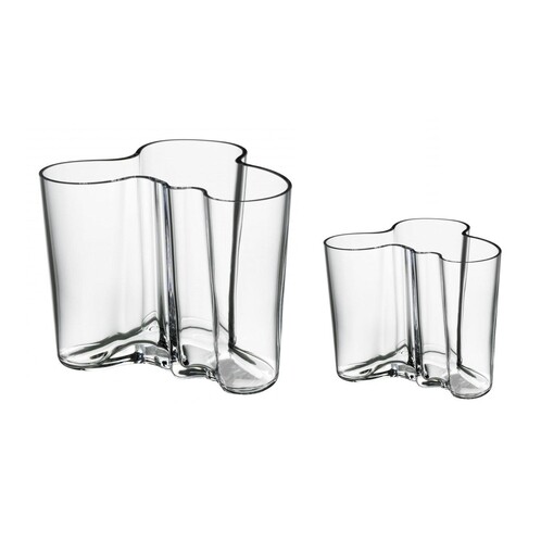 iittala - Set Promo Alvar Aalto - Set de 2 vases - transparent/1x vase 160mm + 1x vase 95mm