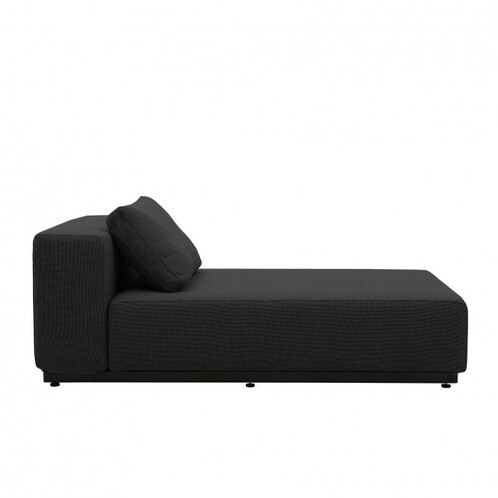 Softline - Nevada - Chaise-longue / lit de jour - anthracite/feutre 610/PxHxP 172x75x90cm/structure metal noir
