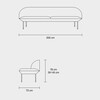 Muuto - Oslo - Canapé 3 places - dessin au trait