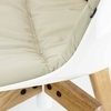 MDF Italia - Flow - Chaise avec pieds en chêne - blanc/crème/fabrics Londra R058 Col. 01/upholstered seat fabrics beige/54x54x80.5cm