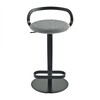 la palma - Mak Bar Stool 55-80 - fabric black/white Hallingdal/frame black laquered