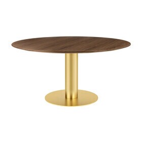 Gubi - 2.0 Dining Table Gestell Messing Ø150cm