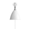 Gubi - Bestlite BL7 - Applique murale - blanc/mat/H 29cm, Ø 16cm/structure chrome avec câble