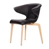 ClassiCon - Munich - Armleunstoel - zwart/onderstel eiken/leder Classic