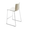 Arper - Catifa 46 0474 Bar Stool Low Bicolour Frame Chrome - white/ivory/seat shell glossy/inside matt/frame chromed/seat height 64cm/new colour