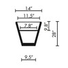 Serralunga - Kabin High - Flowerpot 70x35cm - Strichzeichnung