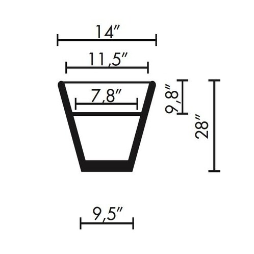Serralunga - Kabin High - Flowerpot 70x35cm - Strichzeichnung