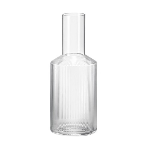ferm LIVING - Ripple Carafe - transparent/mouth blown glass/H 34cm/Ø 9cm