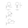 Artemide - Melampo Parete Wandleuchte - Strichzeichnung