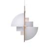 Gubi - Multi-Lite - Suspension laiton - blanc/Ø 36cm/câble blanc