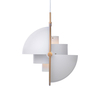 Gubi - Multi-Lite Suspension Lamp Brass - white/Ø 36cm/cable white