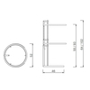 ClassiCon - Adjustable Table E 1027 Beistelltisch schwarz - Strichzeichnung