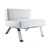 Cassina - 512 Ombra - Fauteuil - blanc/cuir Scozia/piètement chromé