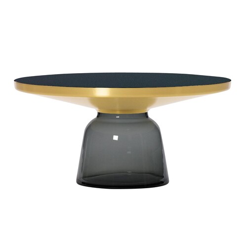 ClassiCon - Bell Coffee Table - Table basse laiton - gris quartz/Ø75cm/h:36cm