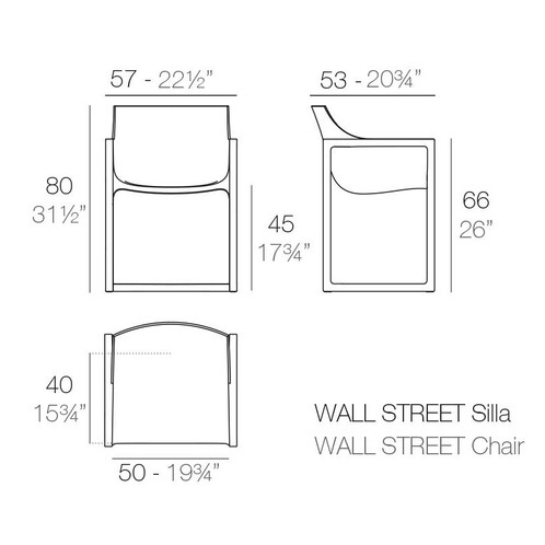 Vondom Wall Street Armchair Set of 2 | AmbienteDirect