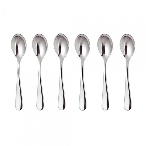 Alessi - Nuovo Milano Teaspoon Set Of 6 - stainless steel/glossy polished/L 14cm