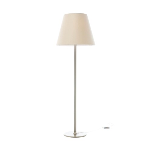 Artemide - Melampo Mega Stehleuchte - Stab bronze/satiniert/Schirm naturfarben/H 174cm/Ø 57cm
