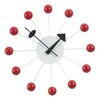 Vitra - Ball Clock Nelson - Wandklok - rood/wijzer zwart/hout/Ø33cm