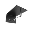 FROST - Unu Wall Coat Rack S with hook & bar - black-aluminium/polished/20x15x30cm