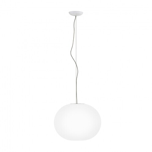 Flos - Glo Ball S2 - Suspension - blanc/verre/polyamide/H 406cm/Ø 45cm