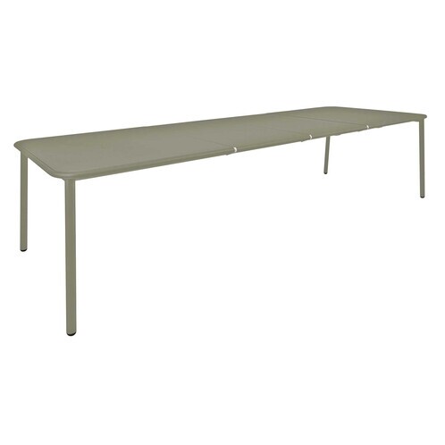 emu - Yard  Aluminium Outdoor Table extendable - grey/green/powder-coated/LxWxH 160+55+55x97,5x74cm