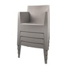 Driade - Toy - Tuinstoel 4er set - grijs G17/mat/Pantone warm grey 4U