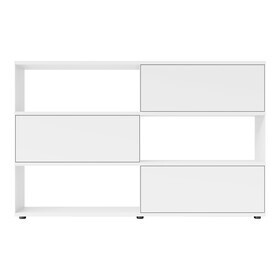 Piure - Sideboard/étagère sur pied Flow Q avec 3 portes abattantes 200x124x40cm
