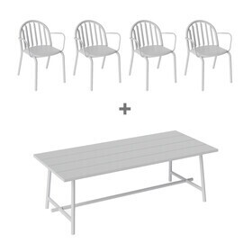 Fatboy - Exclusieve editie Fred's set tuintafel 220x100cm + 4 tuinstoelen met armleuningen