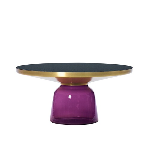 ClassiCon - Bell Coffee Table Brass - amethyst violet/Ø75cm/h:36cm