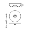 Foscarini - Circus Grande Ceiling / Wall Lamp - line drawing