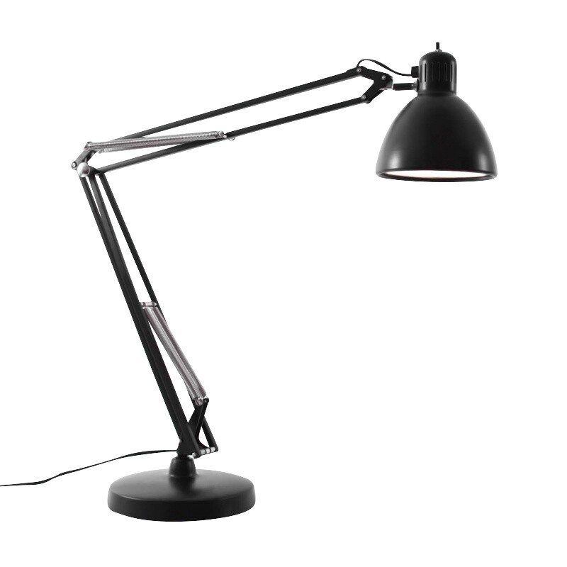 Fontana Arte Naska Large Desk Lamp, Large Black And Silver Table Lamps