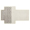 GAN - Mangas Space Rectangular Tapijt - ivoor/grijs ruit/100 % nieuwe wol/hand loom/250x160cm