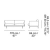 Muuto - Outline Sofa 2 Seater - line drawing