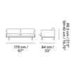 Muuto - Outline Sofa 2 Sitzer - Strichzeichnung