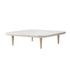 &tradition - FLY Table SC11 - Salontafel 120x120cm - wit/carrara marmer/onderstel wit geolied eiken
