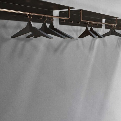 FROST - Unu Wall Coat Rack With 6 Hooks & Bar