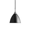 Gubi - Bestlite BL9 S Pendelleuchte - schwarz/chrom/matt/H 14cm, Ø16cm/Kabel schwarz