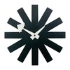 Vitra - Asterisk Clock Nelson - black/white/metal/Ø25cm