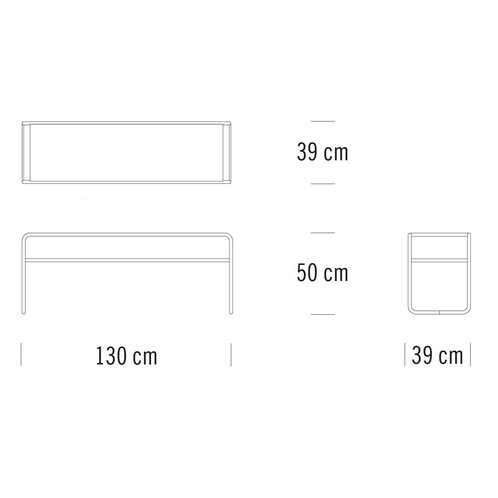 Thonet - Thonet B10 Coffee Table - line drawing