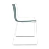 Arper - Catifa 46 0278 - Chaise bicolore pied blanc - blanc/bleu pétrole/coque brillant/dedans mat/support blanc mat V12/nouvelle couleur
