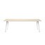Montana - JW Tisch 120x240cm - eiche/massiv/Gestell aluminium poliert