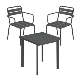 Emu - Star Gartenset Tisch 70x70cm + 2 Gartenarmlehnstühle
