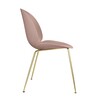 Gubi - Beetle Dining Chair - Chaise structure laiton - rose doux/siège plastique de polypropylène/PxHxP 56x87x58cm/structure laiton