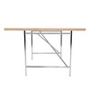 Richard Lampert - Eiermann 1 - Tafel excentriek - wit/eikenkant/onderstel chroom/incl. hoogteverstelling 3,5cm/180x90cm