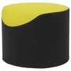 Softline - Coral - Tabouret/repose-pied - noir/jaune/étoffe feutre 610/847/H 40, Ø 50cm